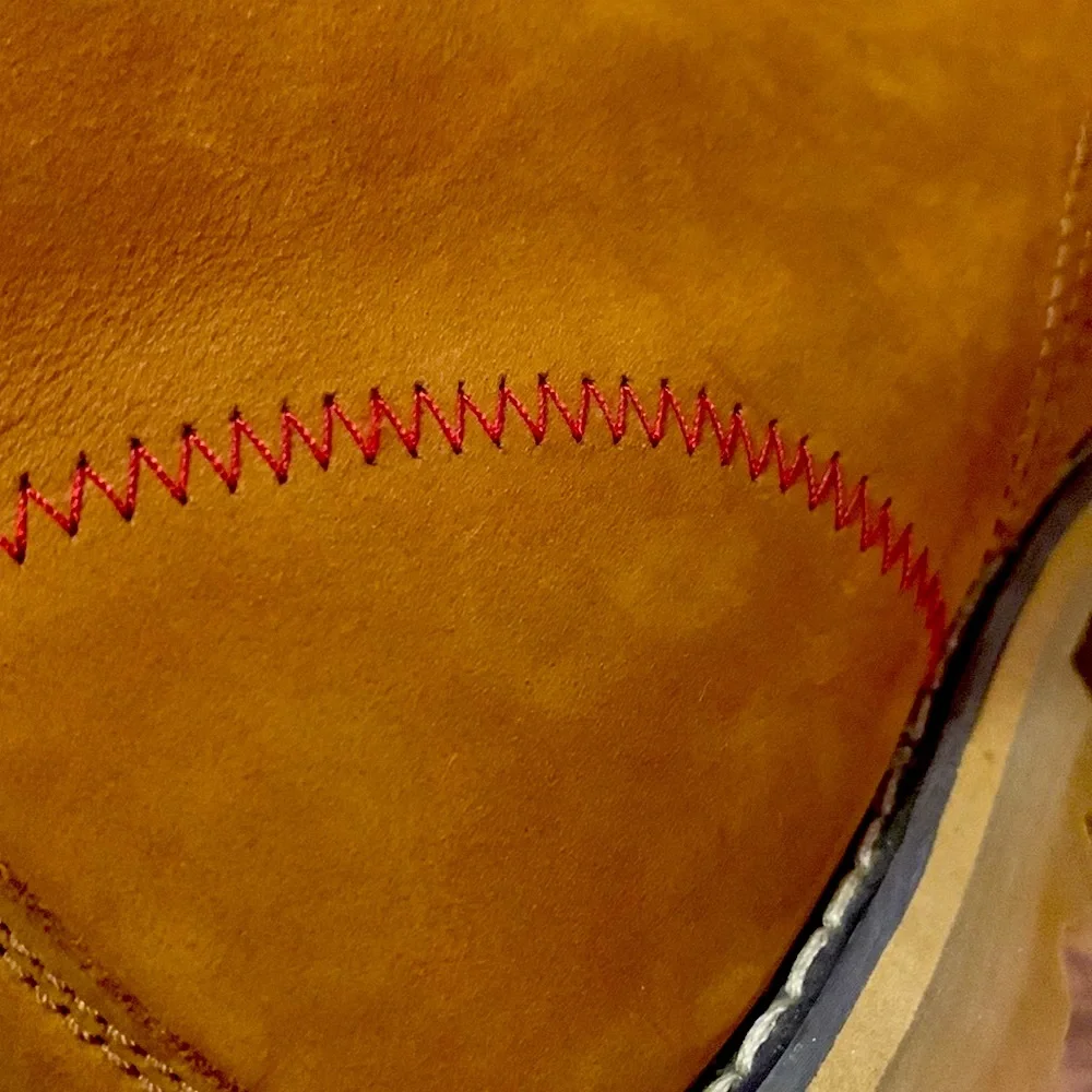 Woolrich 11 M nubuck suede leather men’s tan mid height work boots lace up EUC